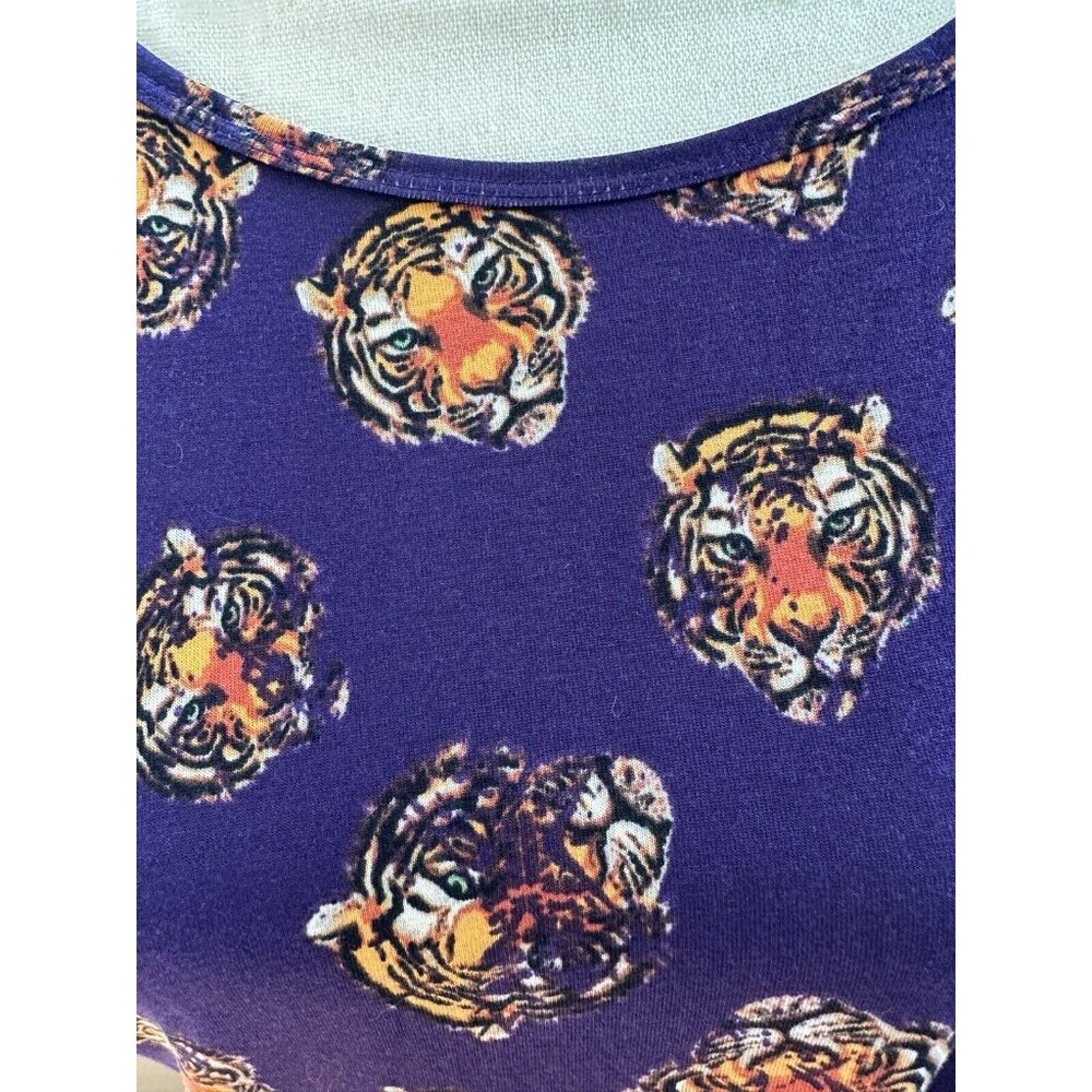New LuLaRoe‎ Irma Shirt Size L Tigers Purple High Low Hem NWT Bengals